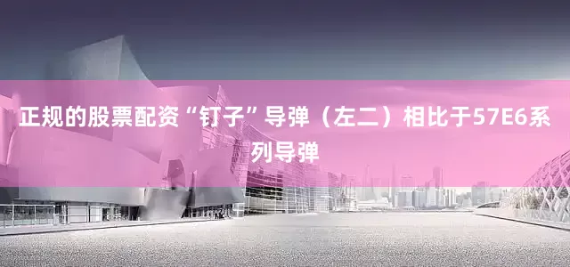 正规的股票配资“钉子”导弹（左二）相比于57E6系列导弹